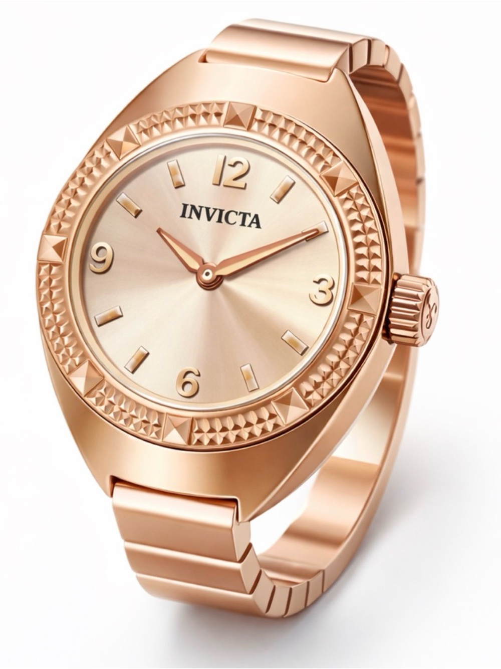 NIB Invicta Rose Gold Tone Mini Angel Women's 20mm Ring Watch Timepiece